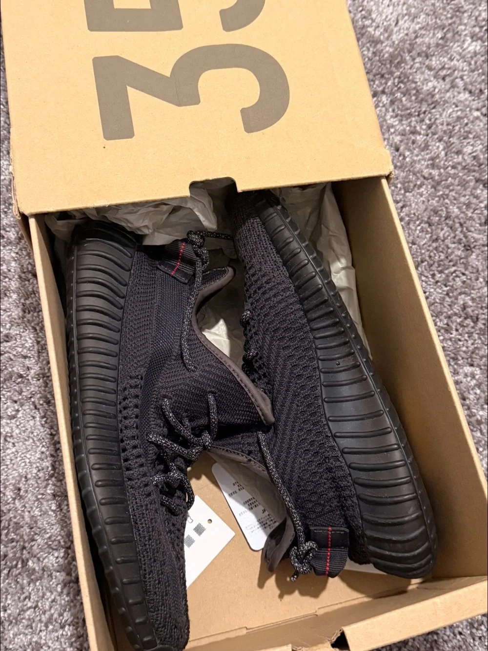 adidas Yeezy Boost 350 V2 Men’s Black Knit Sneakers